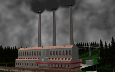 výsledný pohled na elektrárnu